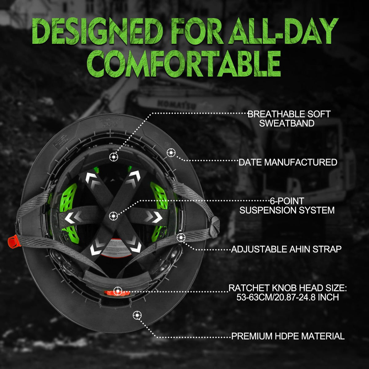 GREEN DEVIL Matrix 6-point suspension provides comfortable, secure support