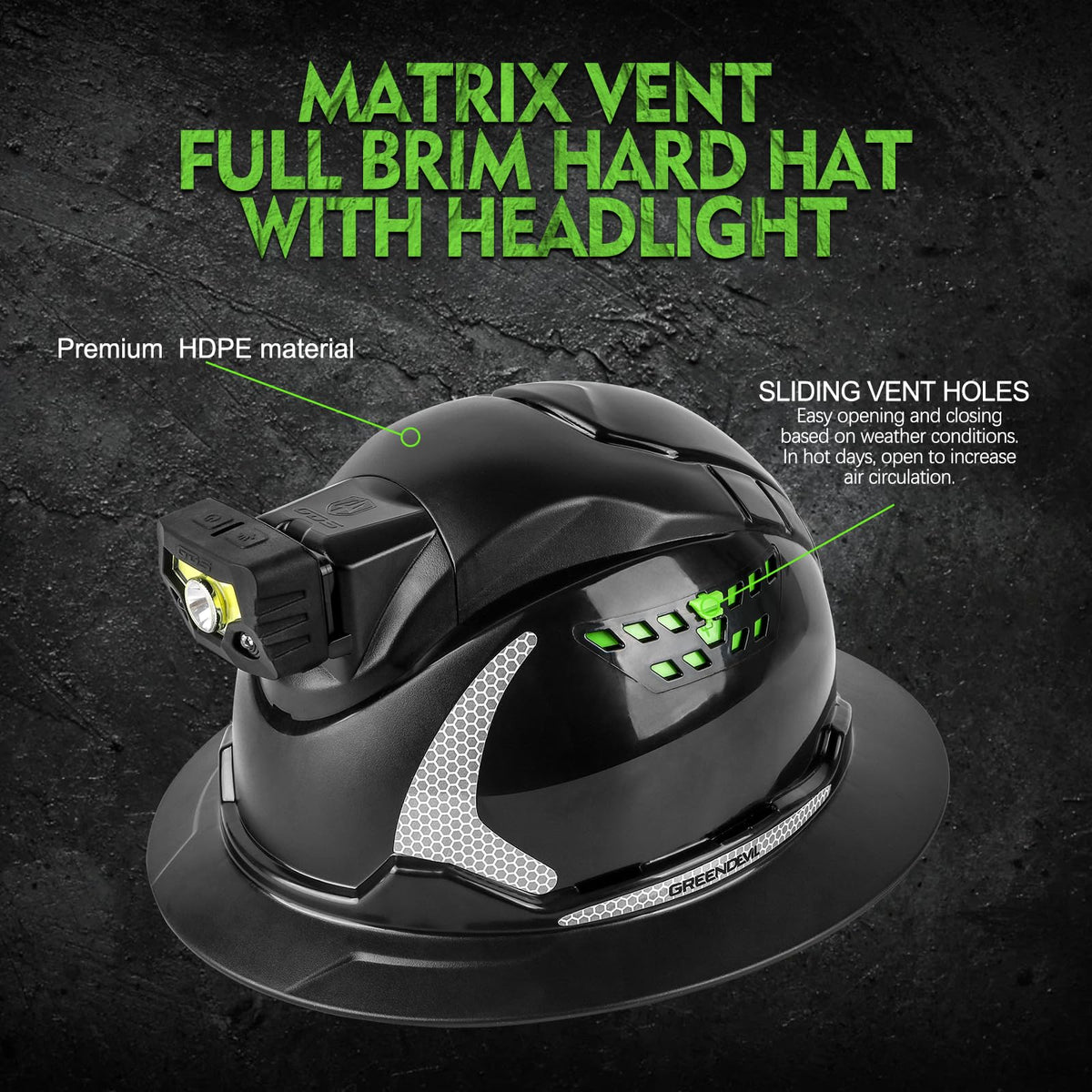 GREEN DEVIL Matrix headlamp bracket secures the light for hands-free work