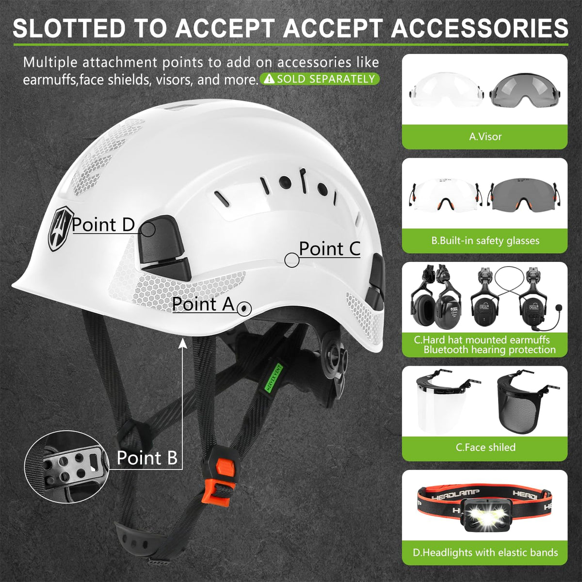 GREEN DEVIL Mervex hi‑viz strip enhances visibility in low light