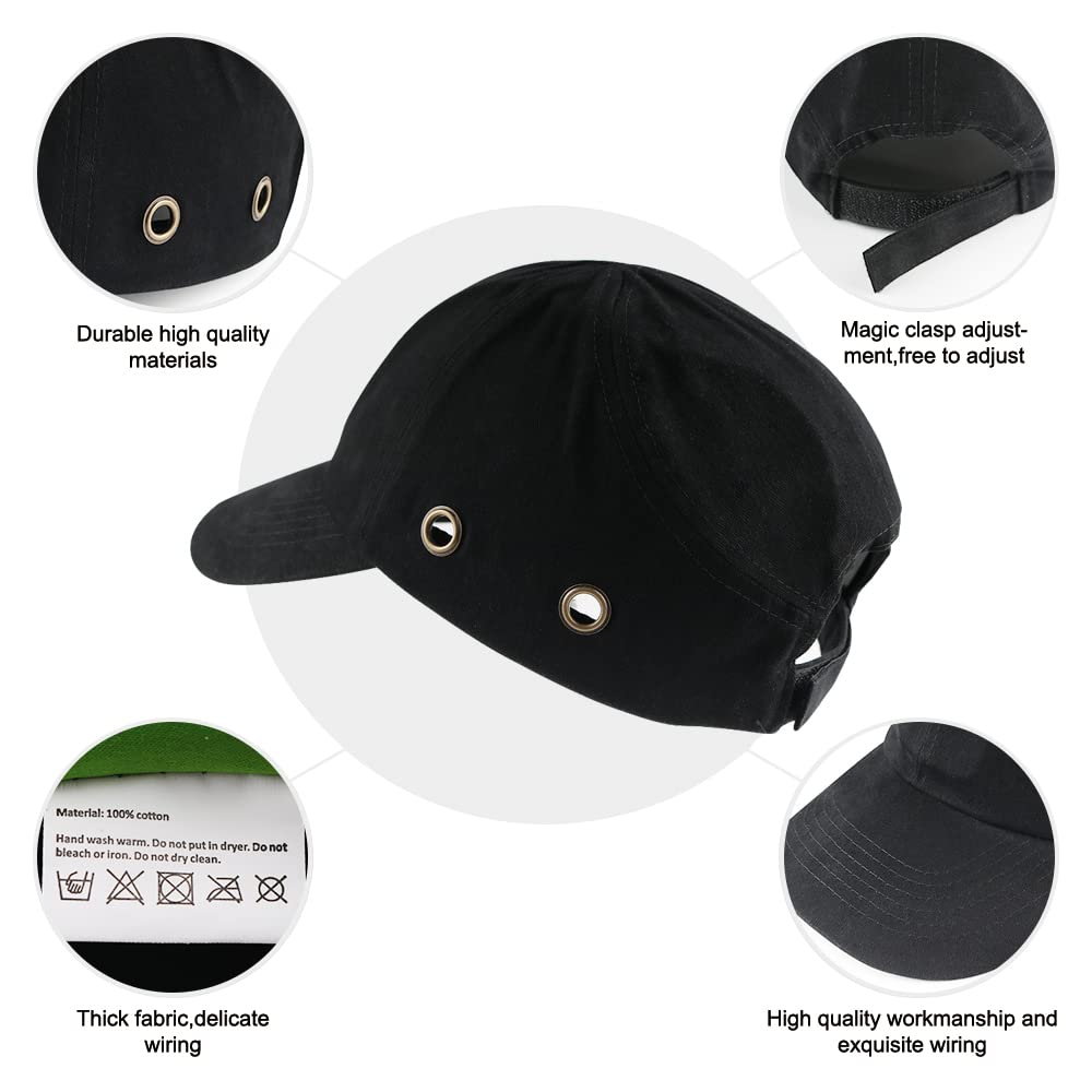 Green Devil bump cap adjustable strap ensures quick, secure fit.