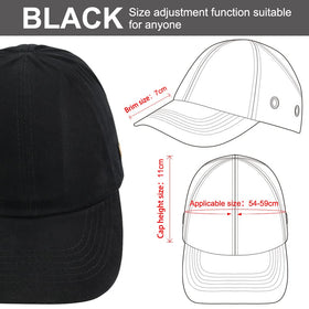 Green Devil bump cap worn at a work site protects from minor bumps.