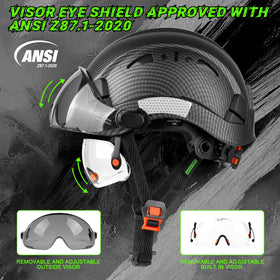 Green Devil safety hard hat adjustable chinstrap ensures secure fit during work