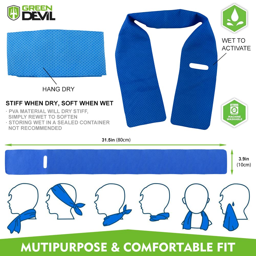 Green Devil safety helmet showing molded chin cup for secure fit