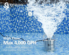 Green Expert 4000GPH high-flow pump for fast water removal tasks.