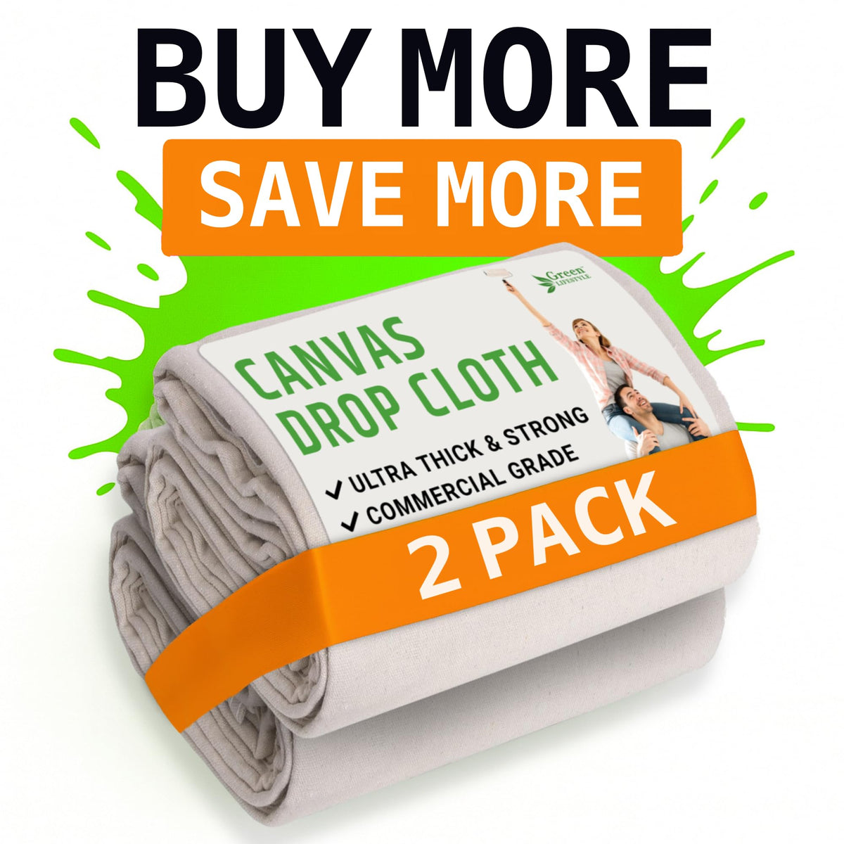 GREEN LIFESTYLE Canvas tarp protects floors during furniture refinishing projects