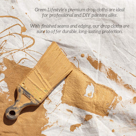 GREEN LIFESTYLE dust and debris protection canvas keeps work areas clean.