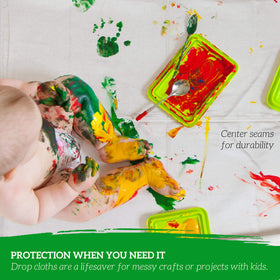 GREEN LIFESTYLE washable reusable canvas drop cloth saves waste and money.