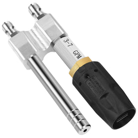 Green Living adjustable downstream soft wash nozzle with 0–60° spray for versatile cleaning.