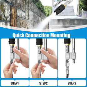 Green Living adjustable spray patterns save time with no nozzle swaps.