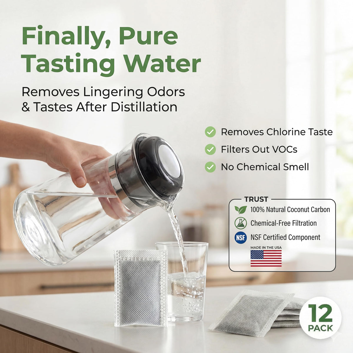 Green Piece odor reduction demonstration after distillation