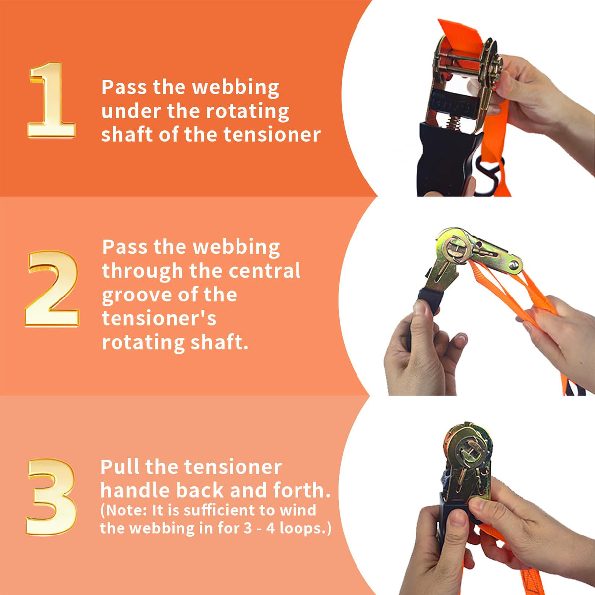 GreenGiggle strap system ideal for securing motorcycles, bikes, kayaks, and luggage.