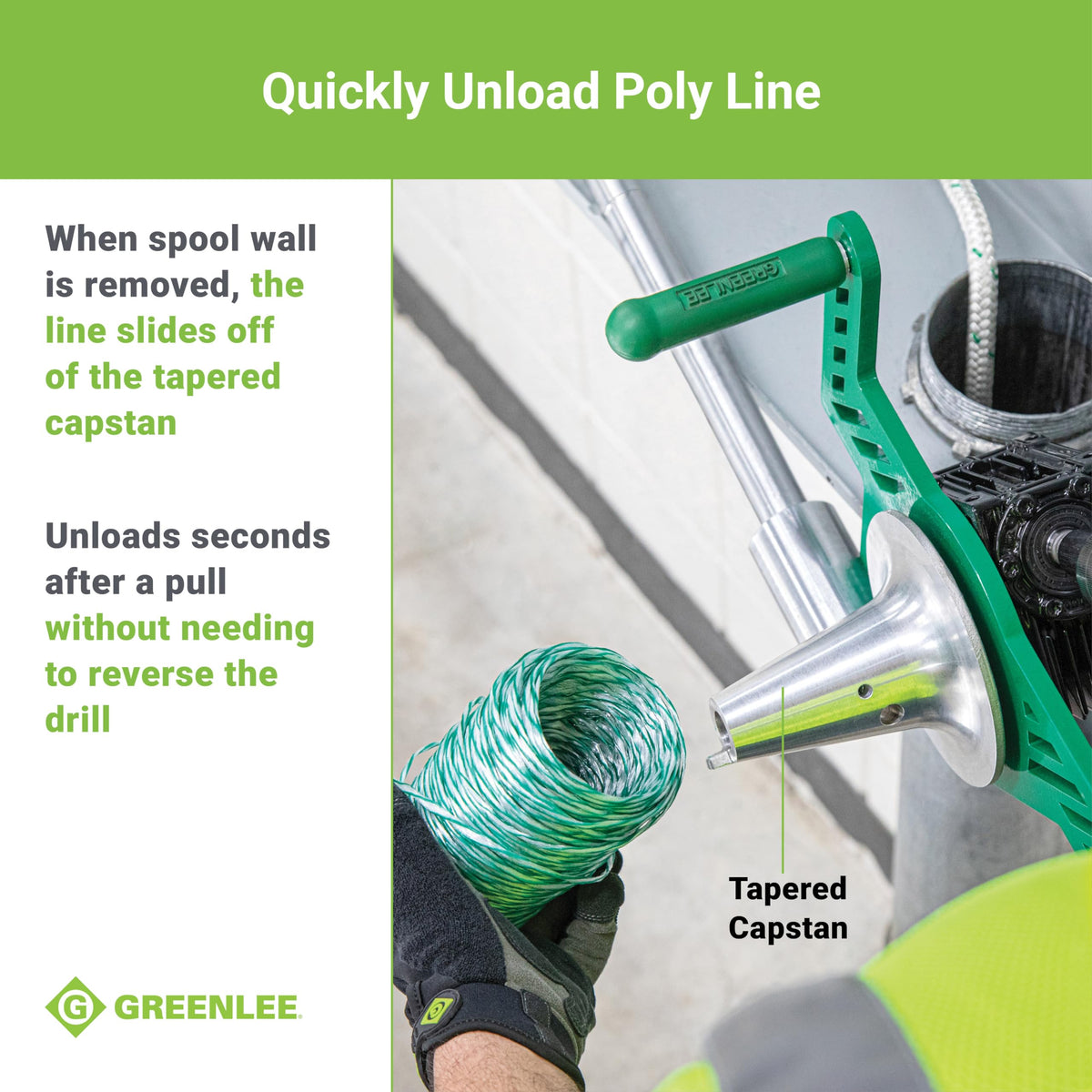 Greenlee G1 works with 18V-20V cordless drills for versatile use.