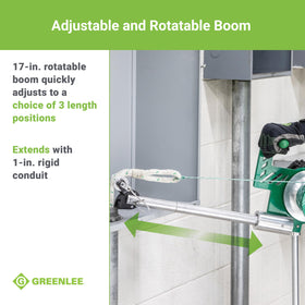 Greenlee G1 universal pulling head fits half-inch to four-inch conduit.