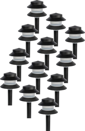 GreenLighting 35 Lumen two-tier path light front view for walkways.