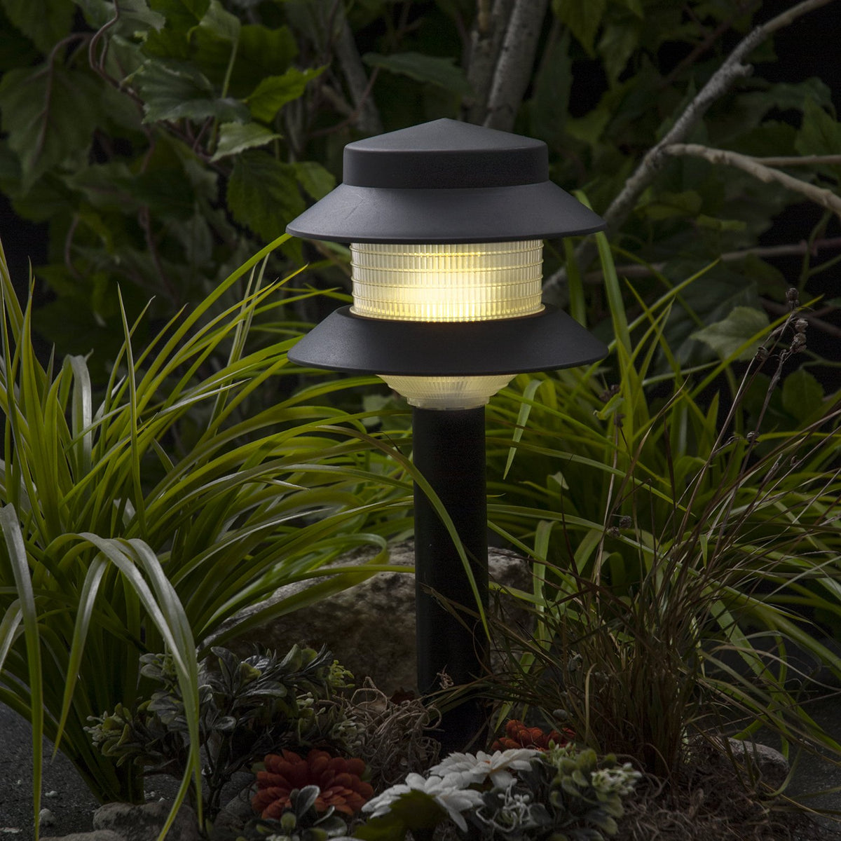GreenLighting low-voltage path light stake for easy installation.