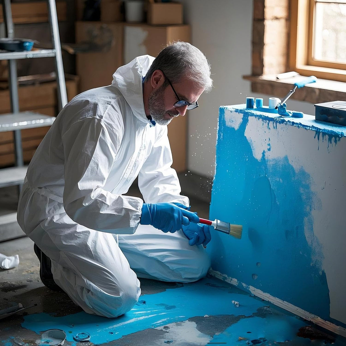 Greenour white coveralls provide versatile protection for home projects