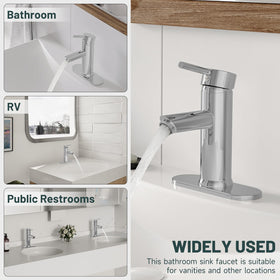 Greenspring versatile 1-hole faucet suitable for vanity, RV, and compact sinks
