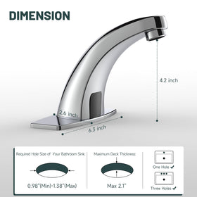 Greenspring touchless faucet water flow close-up showing smooth, splash-free delivery