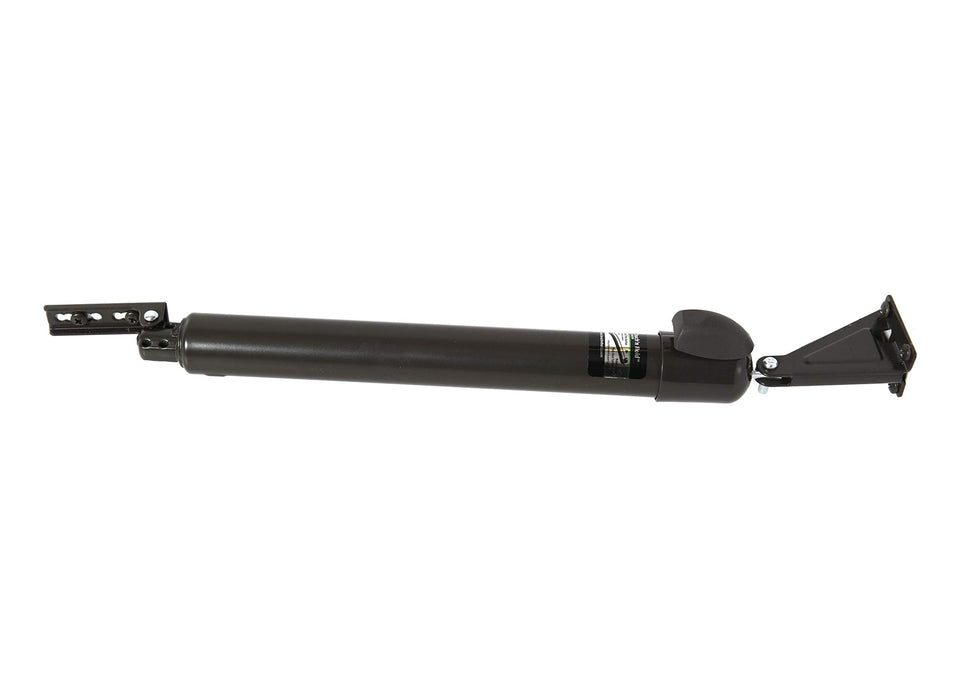 Greenstar Touch 'n Hold smooth door closer bronze body shown on weather-ready door for durability