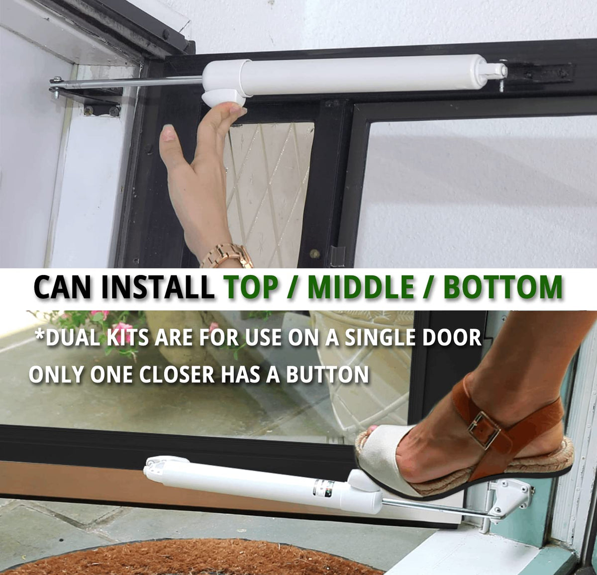 Ideal for storm and security doors in residential or light commercial settings.