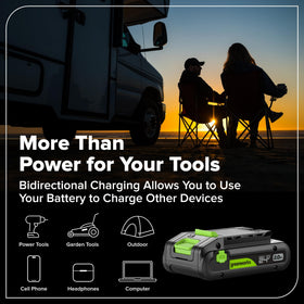 Greenworks 24V brushless impact driver delivering high torque for tough fastening.