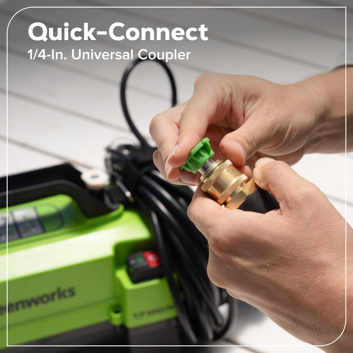 Greenworks 40-degree nozzle for broader surface cleaning