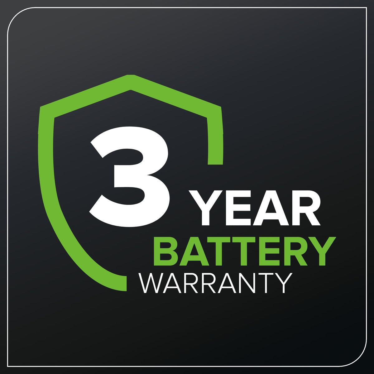Greenworks 40V battery fuel indicator close-up reveals charge status at a glance.