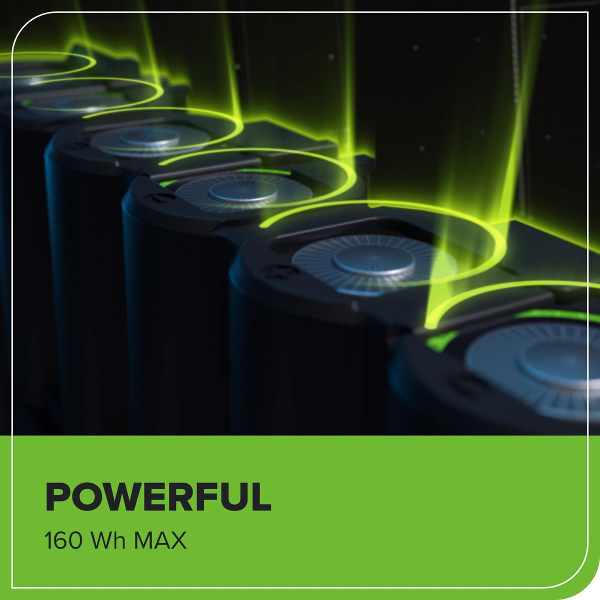 Greenworks 40V battery packaging open ready for quick setup.