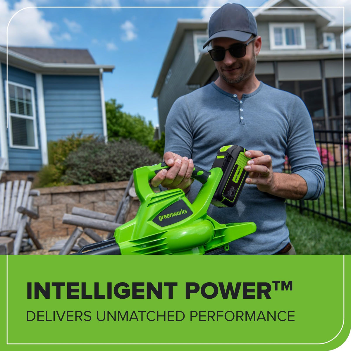 Greenworks 40V battery warranty card communicates a 3-year protection plan.