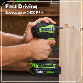 Greenworks compact design reduces bulk and increases access in tight spaces.