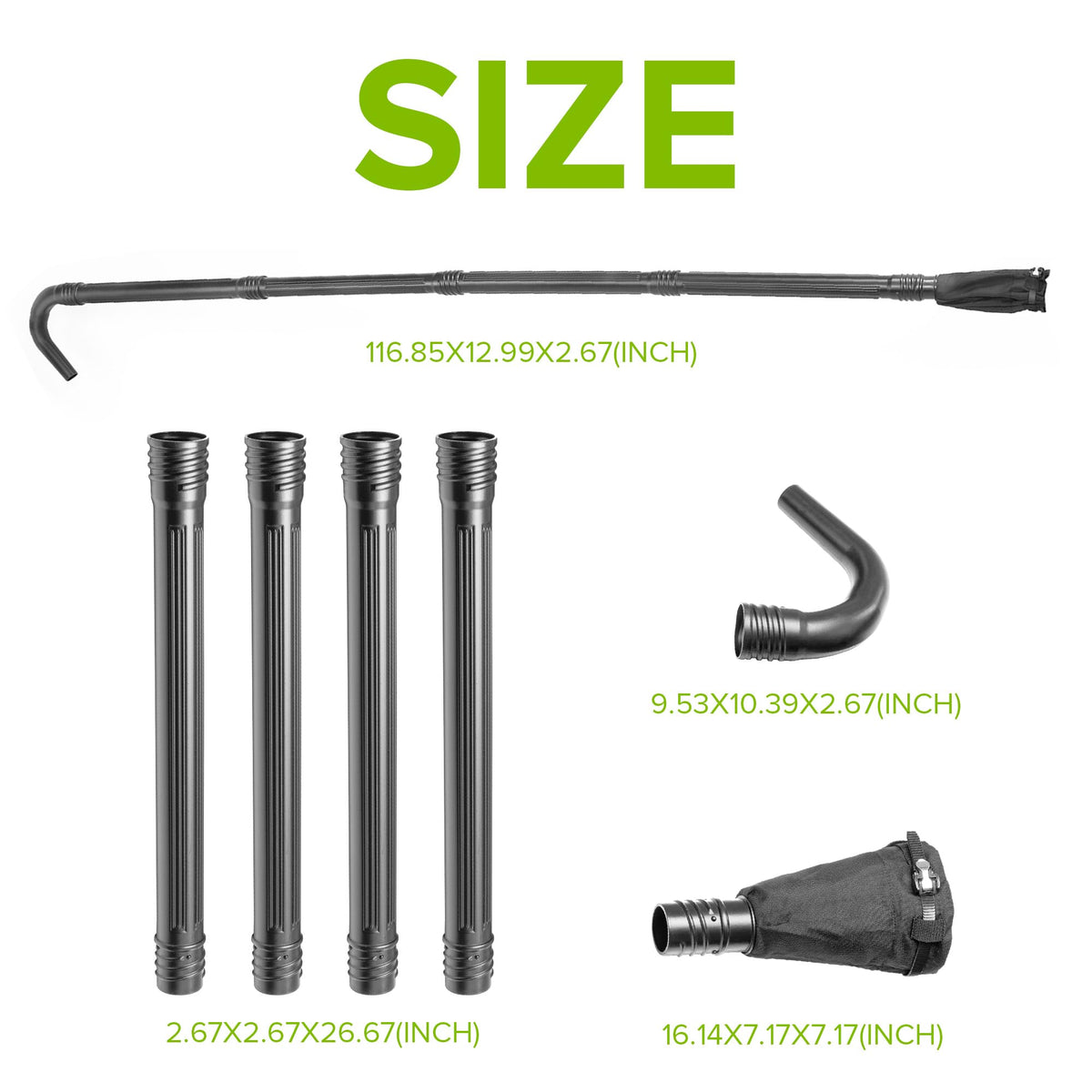 Greenworks universal adapter compatible with major blowers and vacuums