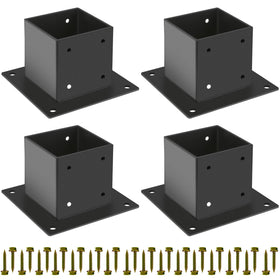 Grehitk 4x4 post base ground attachment for secure mounting.