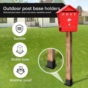 Grehitk black powder coat provides outdoor durability.