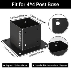 Grehitk universal post base fits rails, fences, pergolas.