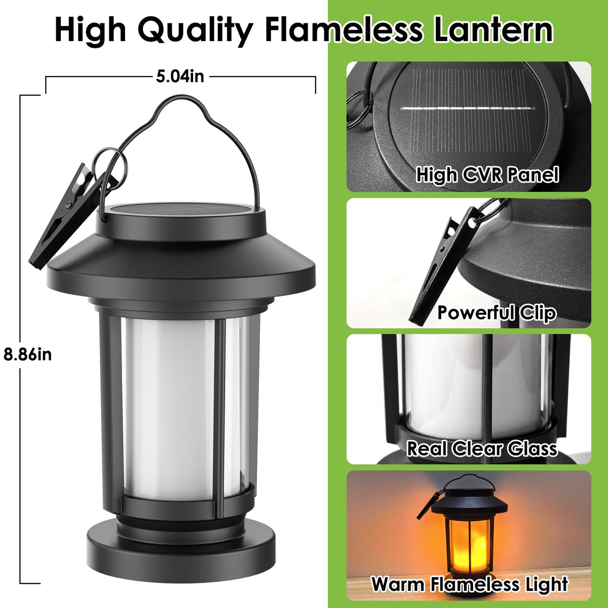 Decorative two-pack lanterns brighten gardens and walkways