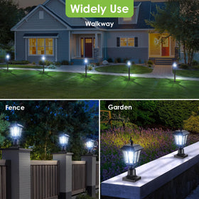 Greluna front yard walkway lighting guiding nighttime foot traffic