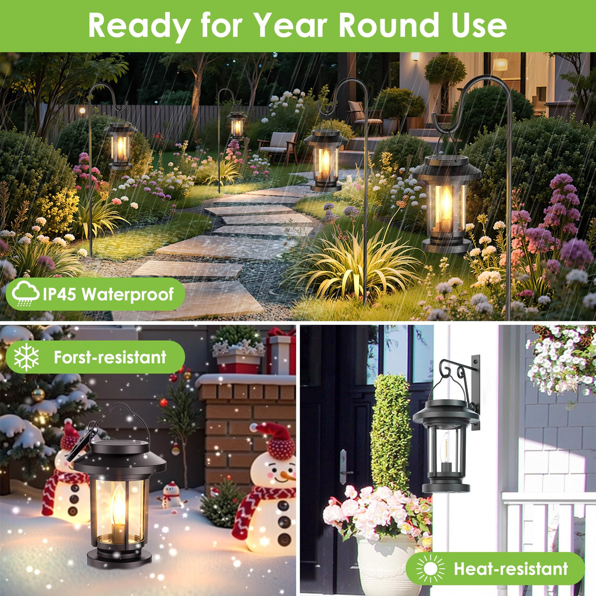 Greluna hanging or tabletop setup offers flexible outdoor placement.