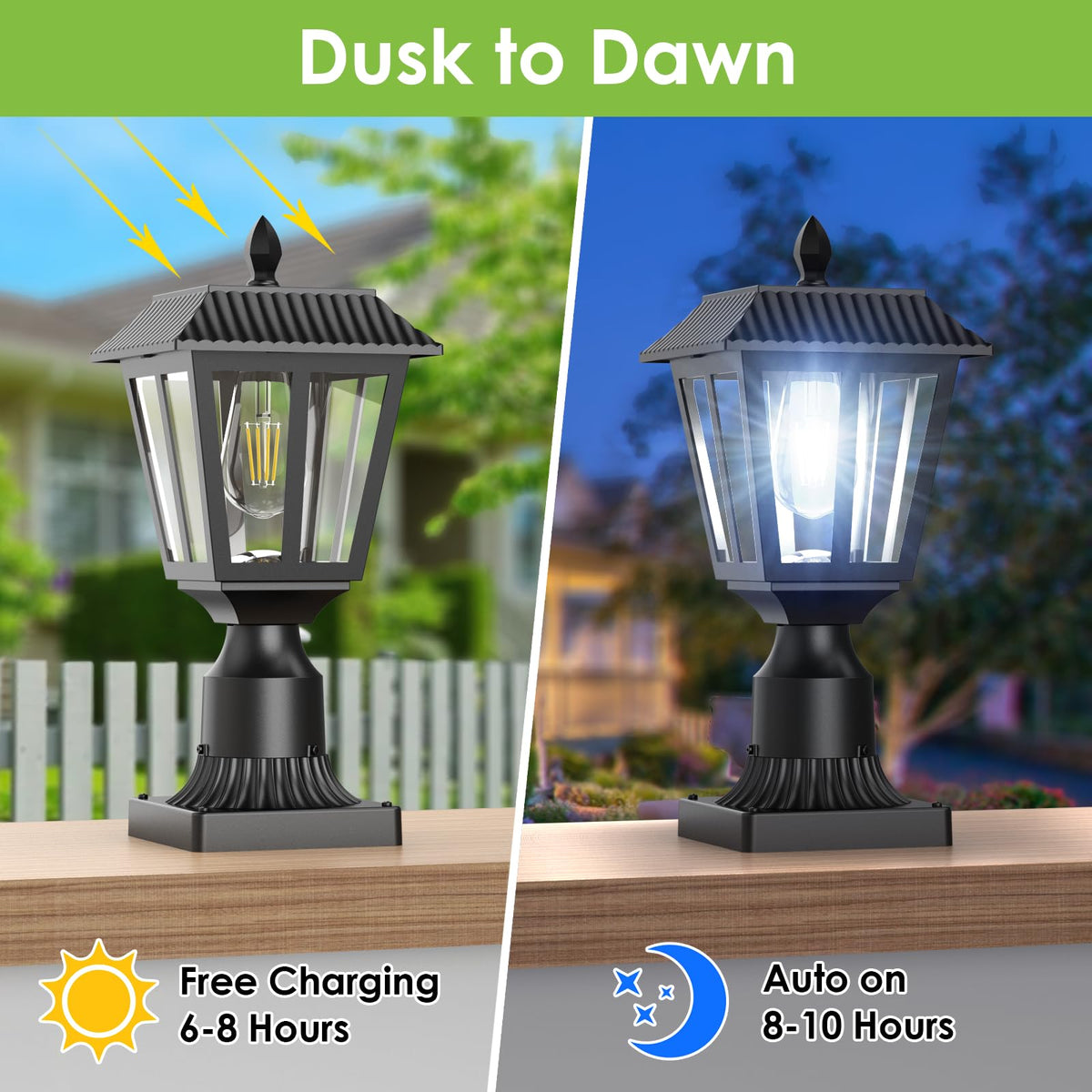 Greluna cool white LED post light delivers crisp, modern illumination