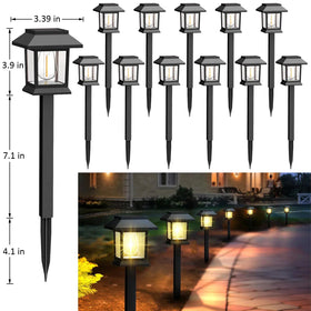 Greluna solar garden lights IP44 withstand rain and snow for year-round outdoor use