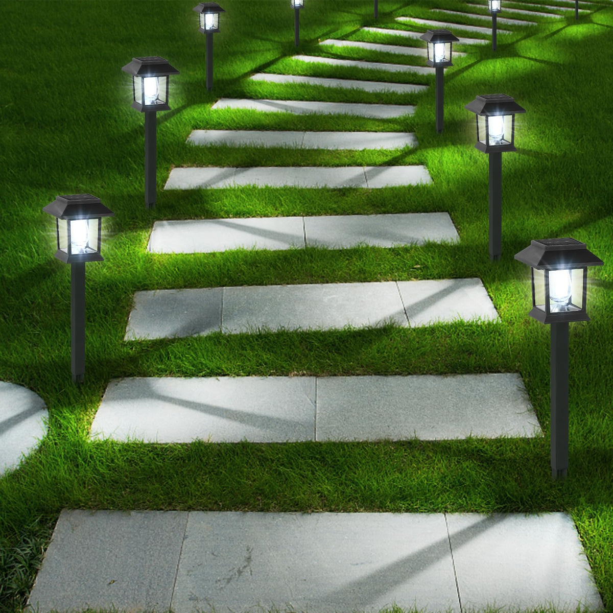Greluna pathway lights provide automatic on/off for easy night-time safety
