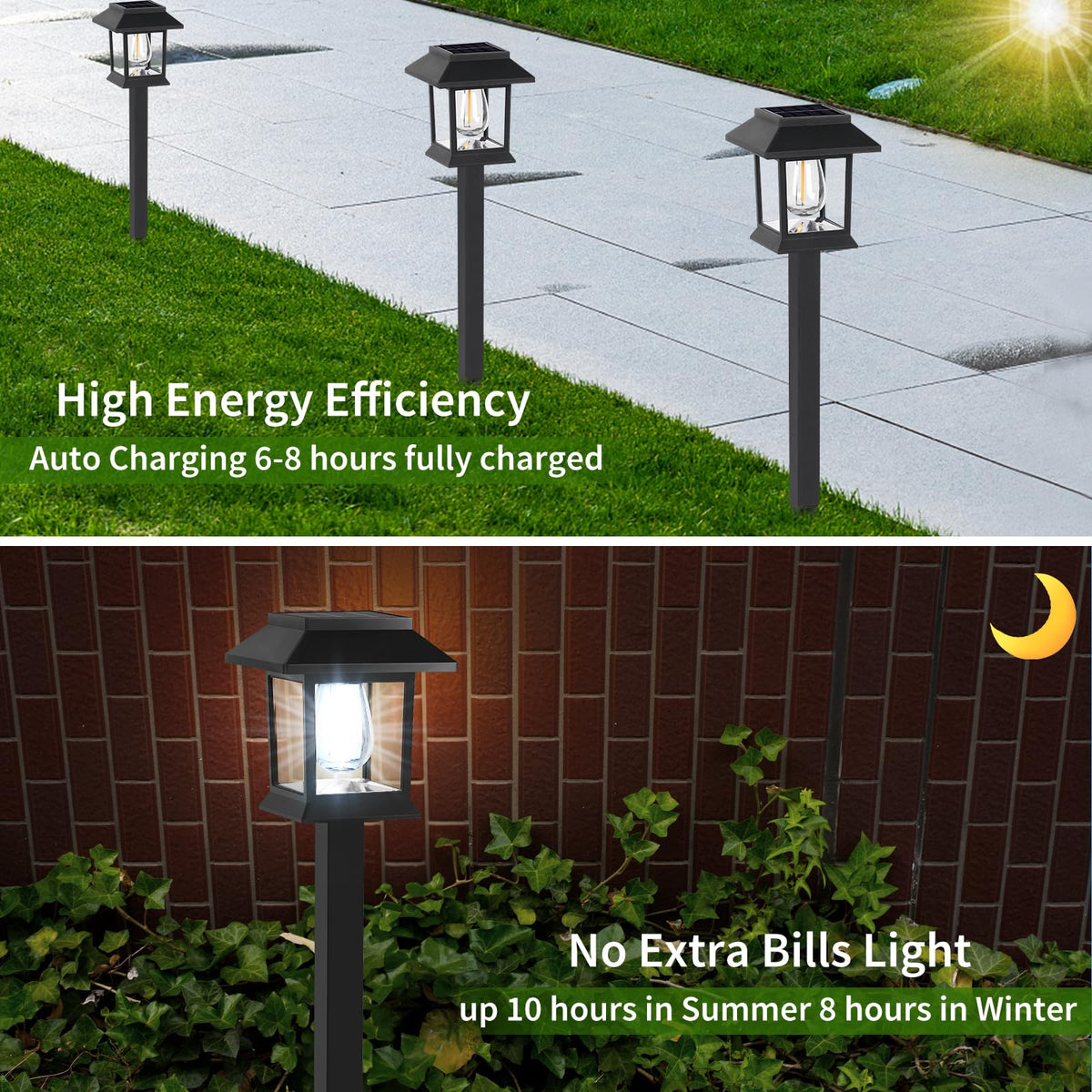 Greluna garden lights withstand rain and snow for year-round outdoor ambiance