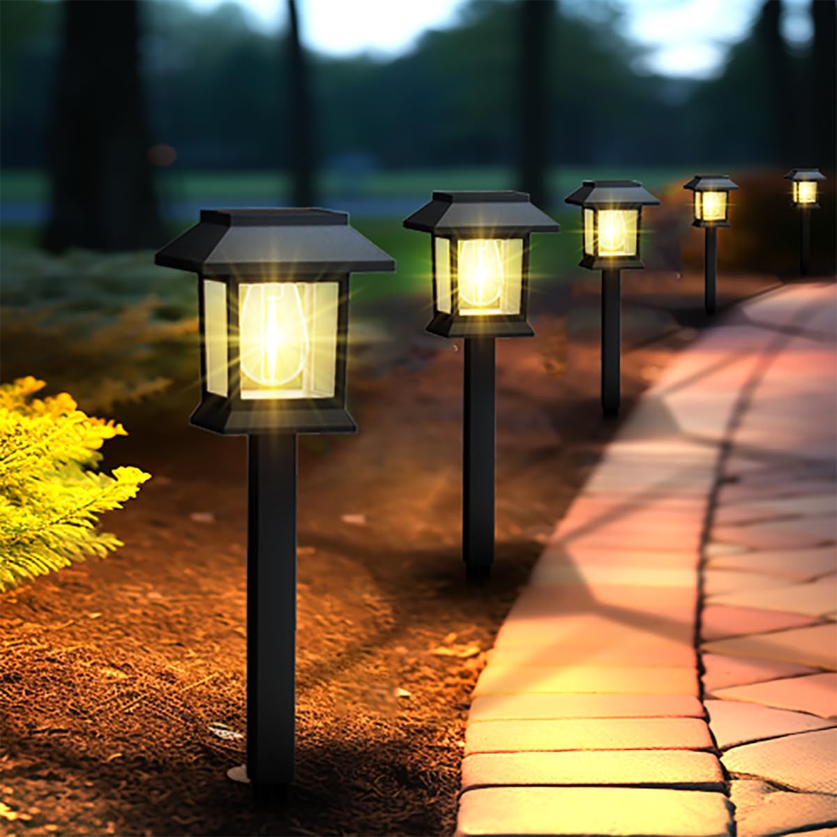 Greluna solar lights outdoor 6-pack ready for easy installation and ambient illumination.