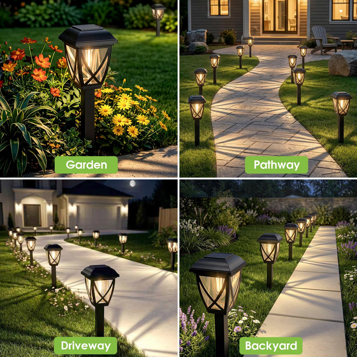 Greluna yard ambiance pathway light creates inviting exterior lighting mood.