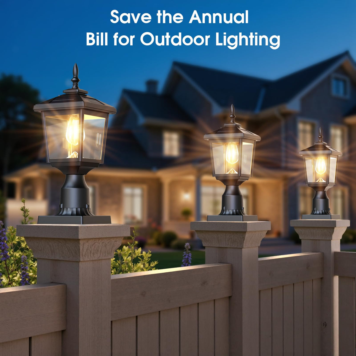 Greluna driveway and fence lighting without wiring for easy setup