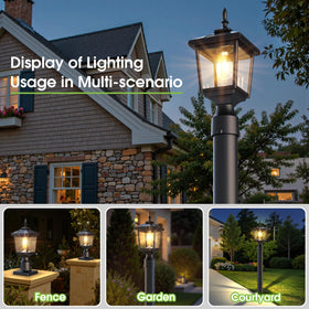 Greluna easy-install solar post light, no wiring required
