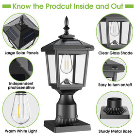 Greluna post light installed on a 6x6 wooden post