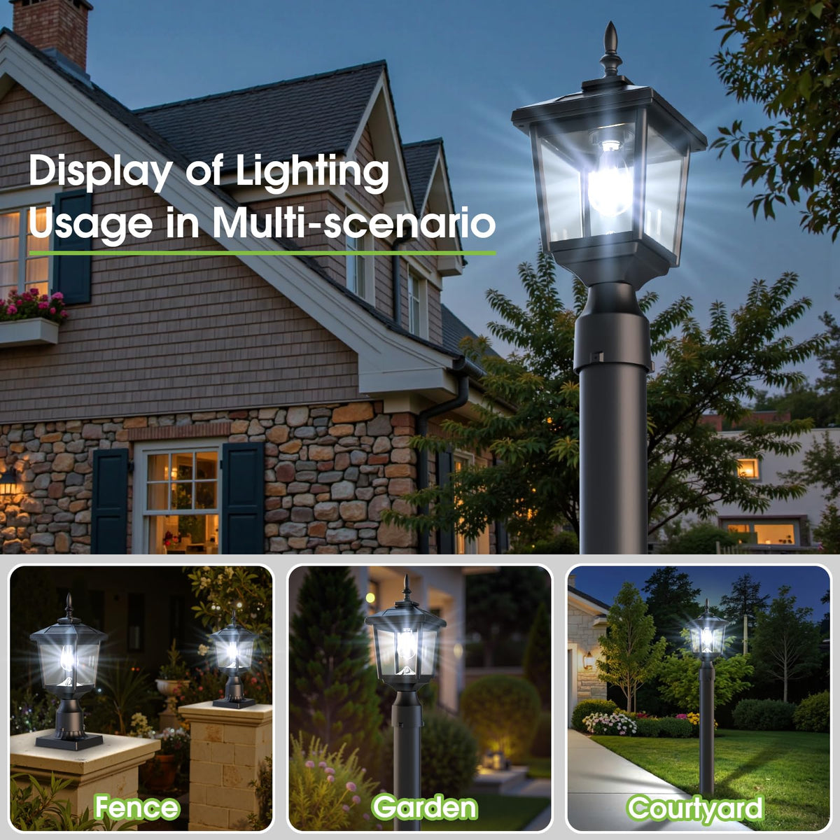 Greluna Solar Post Light energy-saving solution for safe, welcoming outdoor spaces.