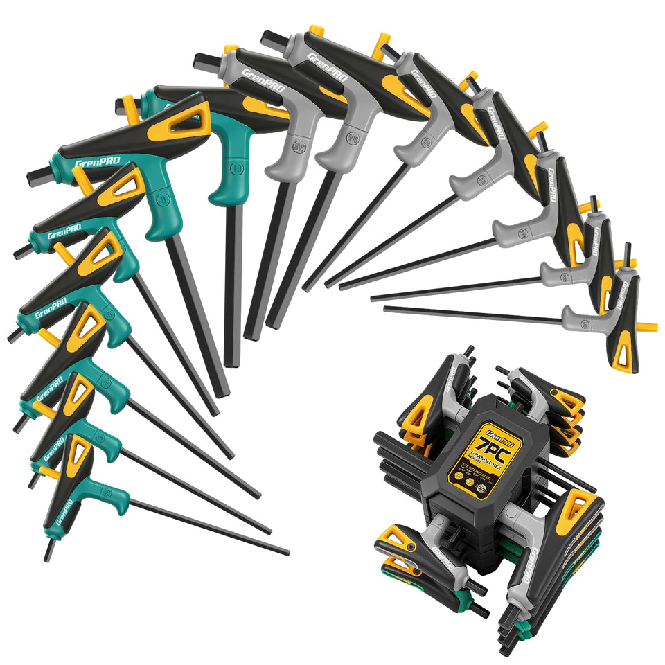 GRENPRO 14-piece T-handle wrenches with stand for quick access during repairs