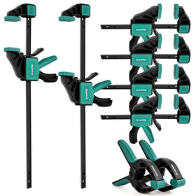 GRENPRO 8-Pack Bar Clamps 12-inch for strong woodworking holds.