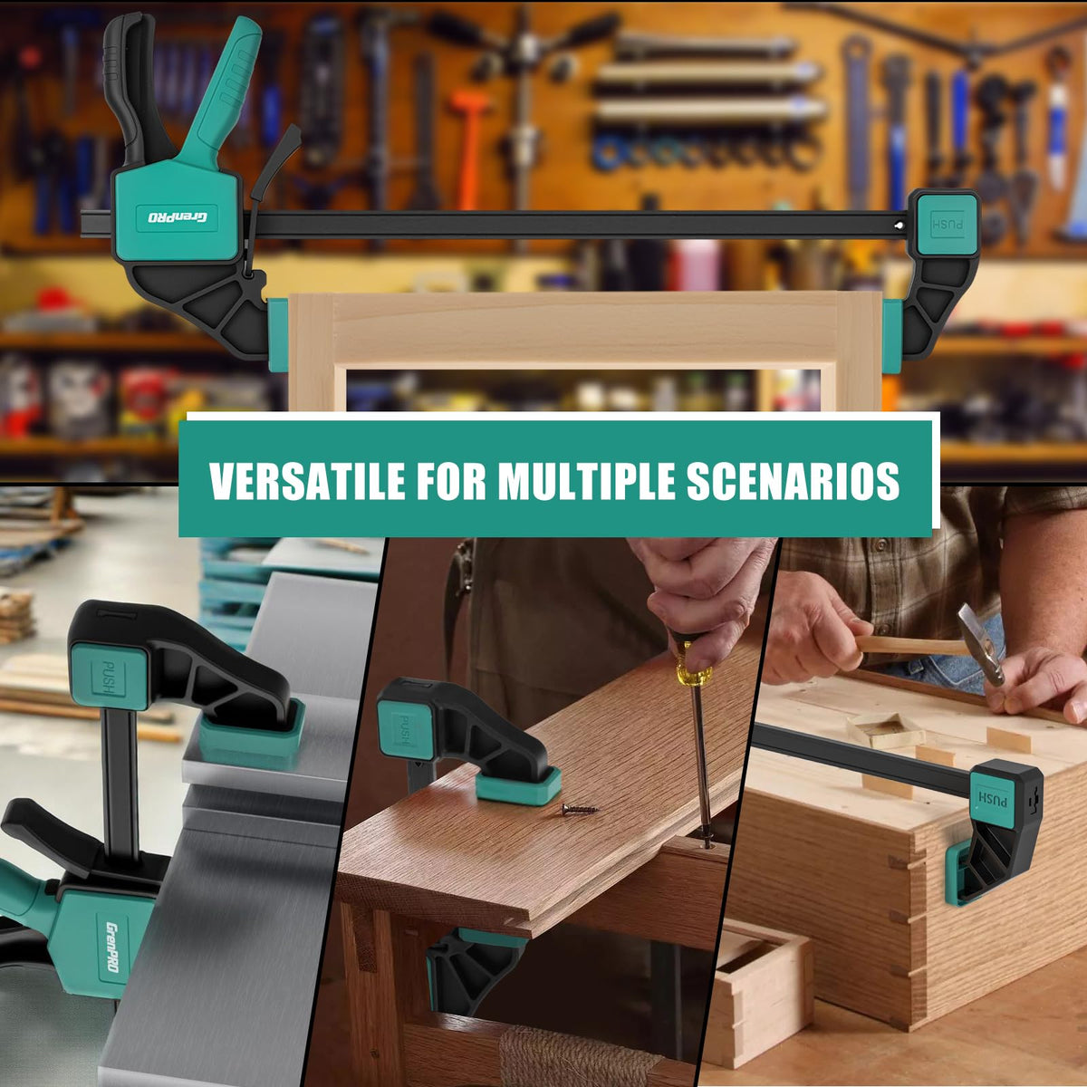 GRENPRO compact clamps fit in tool bags.